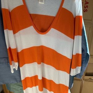 Orange and White Striped lightweight tunic Tommy Bahama